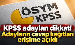 KPSS adayları dikkat! Adayların cevap kağıtları erişime açıldı
