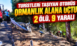 Turistleri Taşıyan Otobüs Ormanlık Alana Uçtu! 2 Ölü, 9 Yaralı
