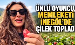 İnegöllü ünlü oyuncu Aslıhan Gürbüz memleketinde hasada katıldı!