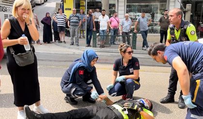 Yaralanan polise önce meslektaşları koştu