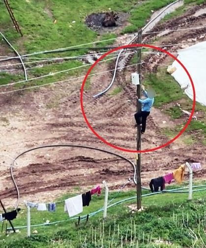 Dronu görün köylüler kaçak elektrik hatlarını tek tek iptal ettiler!