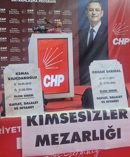 CHP’lilerden Olay Protesto! İki Temsili Mezar Dikkat Çekti