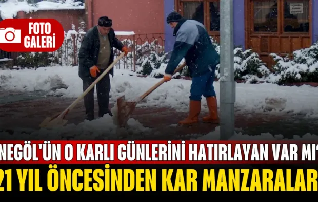 İnegöl'ün o karlı günlerini hatırlayan var mı? İnegöl'de 21 yıl öncesinden kar manzaraları...