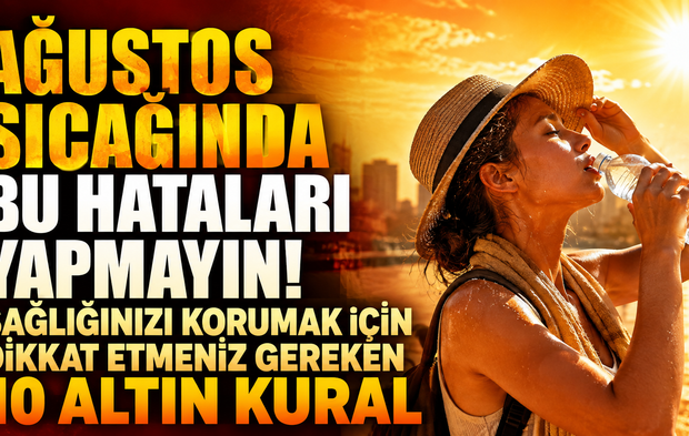 Ağustos Sıcağında Bu Hataları Yapmayın! Sağlığınızı Korumak İçin Dikkat Etmeniz Gereken 10 Altın Kural