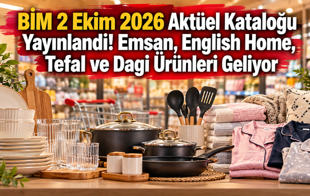 BİM 2 Ekim 2026 Aktüel Kataloğu Yayınlandı! Emsan, English Home, Tefal ve Dagi Ürünleri Geliyor