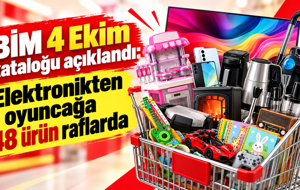 BİM 4 Ekim kataloğu açıklandı: Elektronikten oyuncağa 48 ürün raflarda