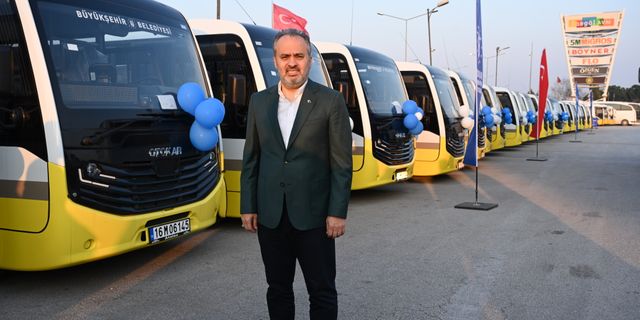 İnegöl'de toplu ulaşıma 56 yeni otobüs