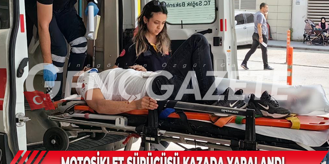Motosiklet sürücüsü kazada yaralandı