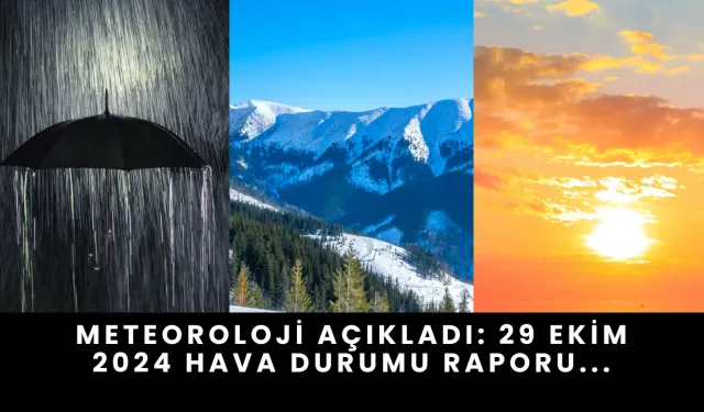 Meteoroloji Açıkladı: 29 Ekim 2024 Hava Durumu Raporu...