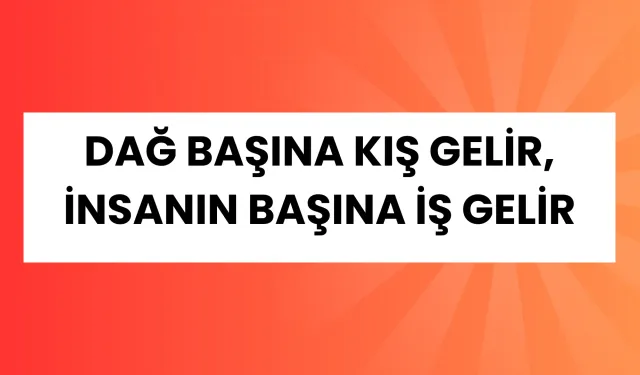 “Dağ Başına Kış Gelir, İnsanın Başına İş Gelir” Atasözü Ne Demek Ne Anlama Gelir?