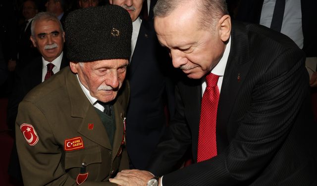 97 yaşındaki Türkiye'nin En Yaşlı Gazisi, Cumhurbaşkanı Erdoğan ile görüştü