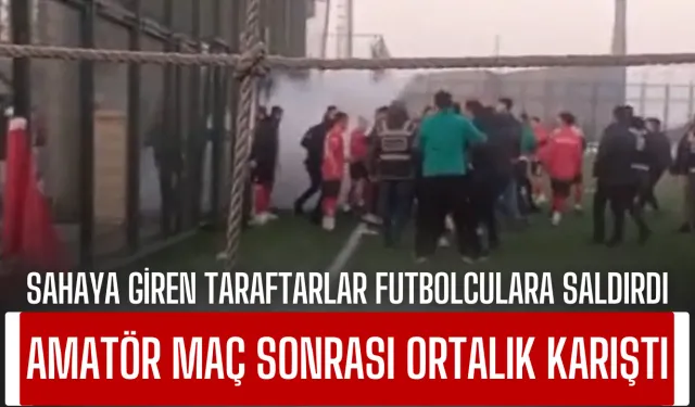 Bursa’da Amatör Maç Sonrası Ortalık Karıştı! Sahaya Giren Taraftarlar Futbolculara Saldırdı