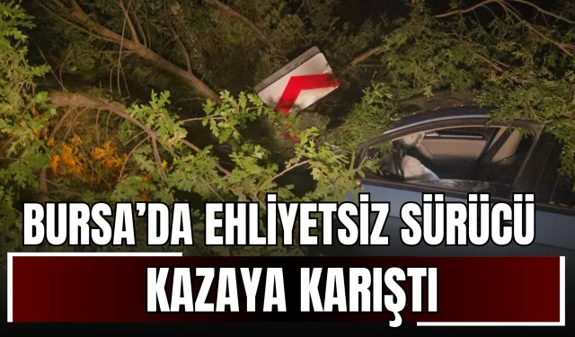Bursa’da Ehliyetsiz Sürücü Kazaya Karıştı
