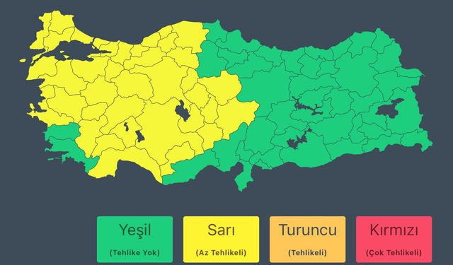 38 İl İçin Sarı Kodlu Uyarı: Sağanak Yağış ve Fırtınaya Dikkat