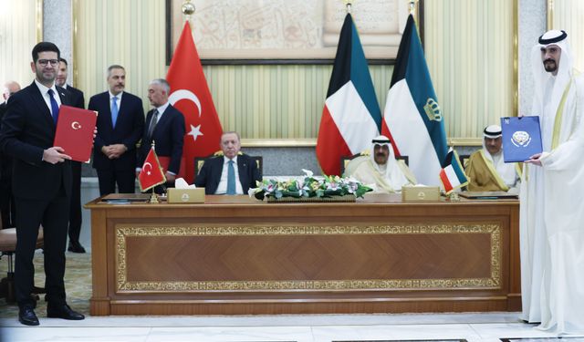 Erdoğan ve Kuveyt Emiri Es-Sabah Anlaşma Törenine Katıldı