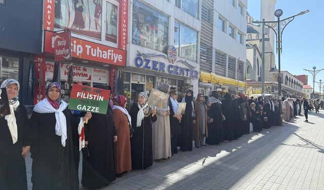 Ağrı’da Kadınlardan Gazze İçin Sessiz Çığlık