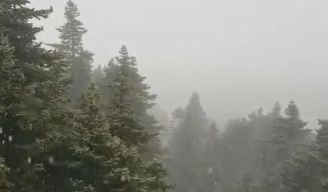Uludağ’da sezonun ilk karı yağdı