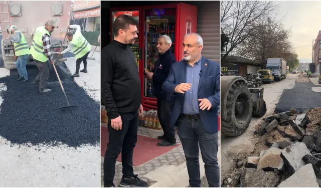 CHP’li Zemci Şahin sanayi bölgesindeki asfalt çalışmasını inceledi