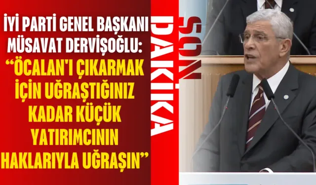 Dervişoğlu: Öcalan'ı çıkarmak için uğraştığınız kadar küçük yatırımcının haklarıyla uğraşın
