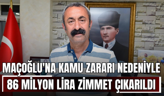 Fatih Mehmet Maçoğlu'na kamu zararı nedeniyle 86 milyon lira zimmet çıkarıldı