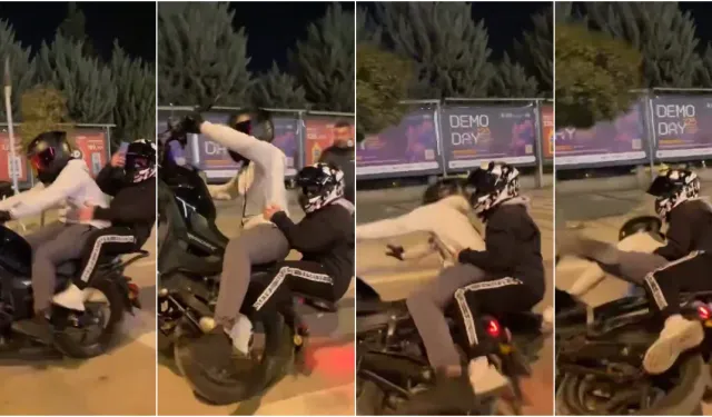 İnegöl’de motosiklet gösterisi kazayla bitti: O anlar kamerada