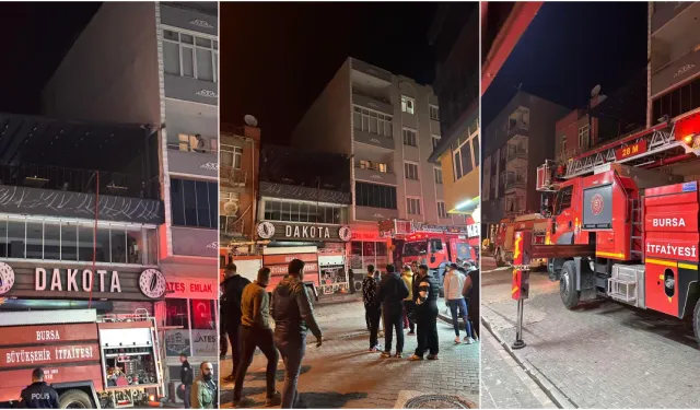 Karacabey’de kafede soba patlamasıyla yangın çıktı