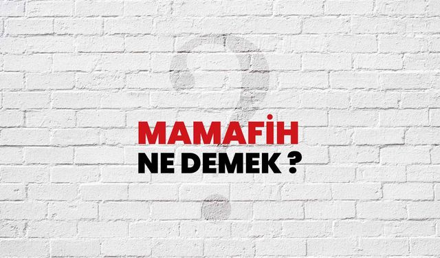 Mamafih Ne Demek? Ne Anlama Geliyor ve Nerelerde Kullanılır?