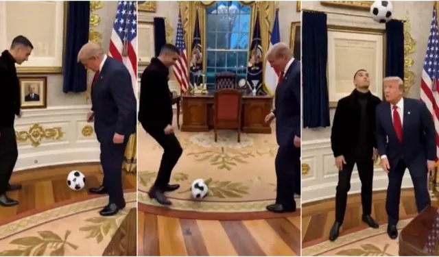 Trump’tan, Ronaldo ile Beyaz Saray'da futbol paylaşımı