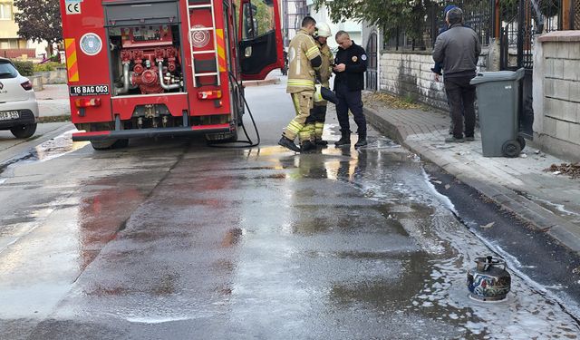 İnegöl’de Piknik Tüpü Alev Aldı! Ev Sahibi Panikle Dışarı Fırlattı
