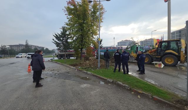 İnegöl’de yeşil alan düzenlemesi! Üçgen Park yeniden şekilleniyor