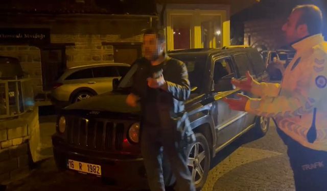 Bursa’da ‘dur’ ihtarına uymayan alkollü sürücü kovalamacayla yakalandı