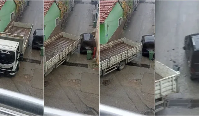 Bursa'da Kamyon Sürücüsü, Park Halindeki Araca Çarpıp Kaçtı