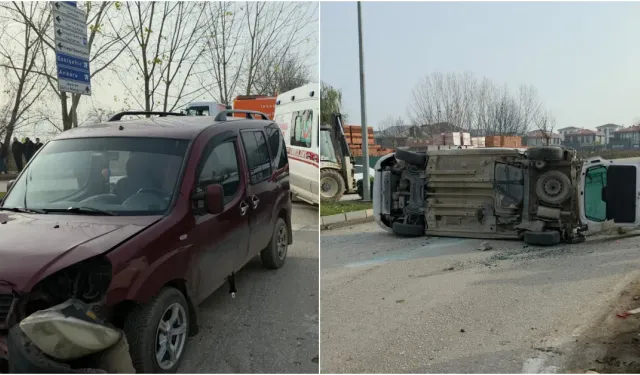 İnegöl'de kırmızı ışık ihlali kazaya yol açtı: 4 yaralı