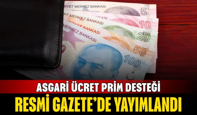 Asgari Ücret Prim Desteği Resmi Gazete’de Yayımlandı