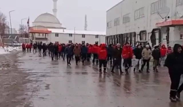 Migros Erzurum deposunda iş bırakma eylemi