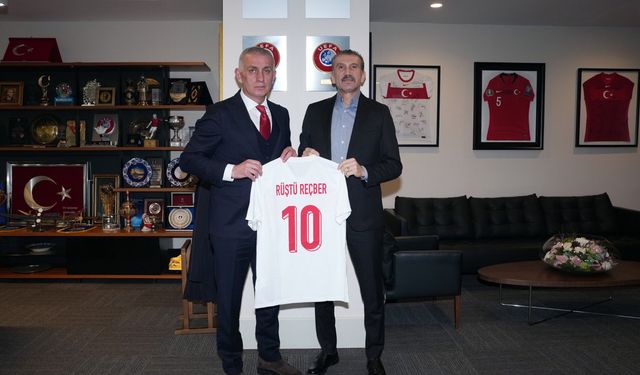 Rüştü Reçber, TFF Başkanı Hacıosmanoğlu ile görüştü