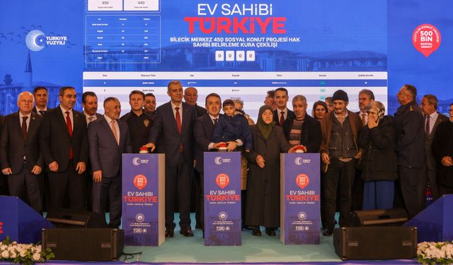 Bilecik’te 1.419 sosyal konutun kura çekimi yapıldı