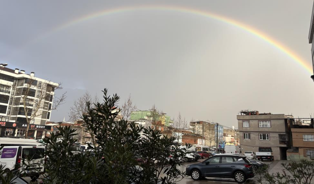 Bursa'da gökkuşağı hayran bıraktı
