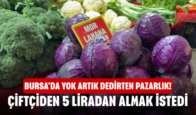 Bursa'da yok artık dedirten pazarlık! Çiftçiden 5 liradan almak istedi