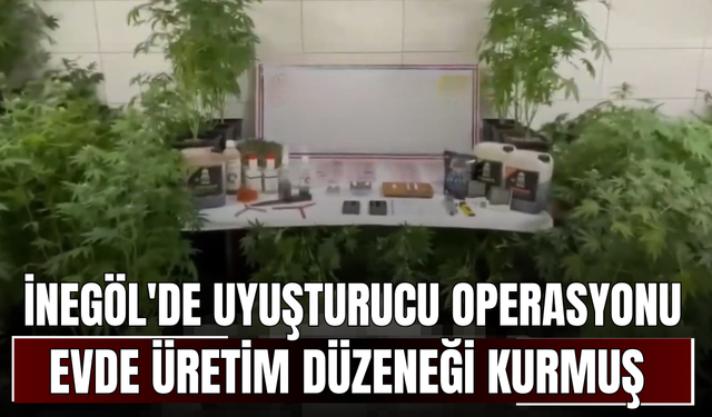 İnegöl'de Jandarmadan Uyuşturucu Operasyonu! Evde Üretim Düzeneği Kurmuş