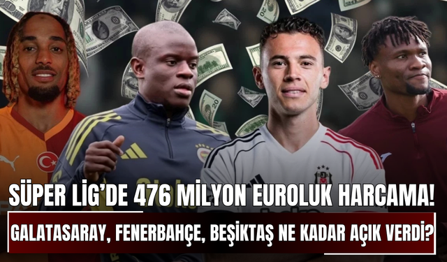 Süper Lig’de 476 Milyon Euroluk Harcama! Galatasaray, Fenerbahçe, Beşiktaş Ne Kadar Açık Verdi?