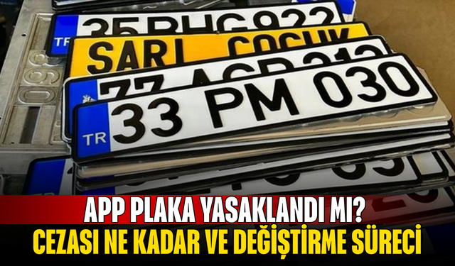 APP Plaka Yasaklandı mı? Cezası ne kadar ve Değiştirme Süreci