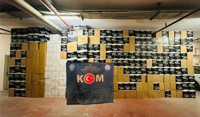 Bursa’da 6 milyon 360 bin kaçak makaron ele geçirildi!