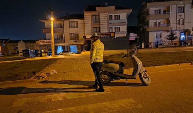 İnegöl’de Alkollü Motosiklet Sürücüsü Kaza Yaptı