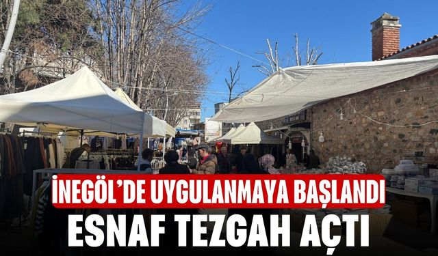 İnegöl’de kaldırım işgali esnekliği uygulanmaya başladı