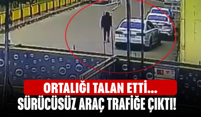 Sürücüsüz araç trafiğe çıktı! Ortalığı talan etti