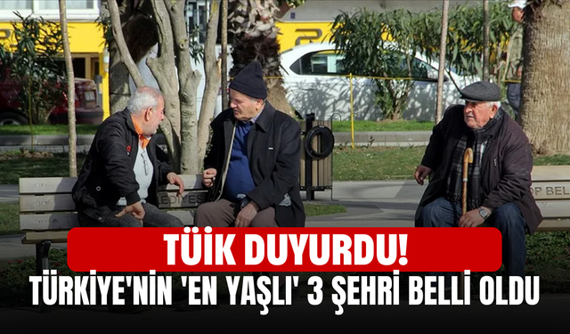 TÜİK duyurdu! Türkiye'nin 'en yaşlı' 3 şehri belli oldu