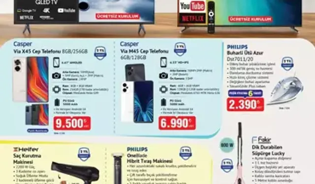 10 Nisan'da Bim'e neler geliyor! Hibrit Tıraş Makinesi, Sağanak Sulama Hortumu ve  Katlanabilir Dolap Geliyor...