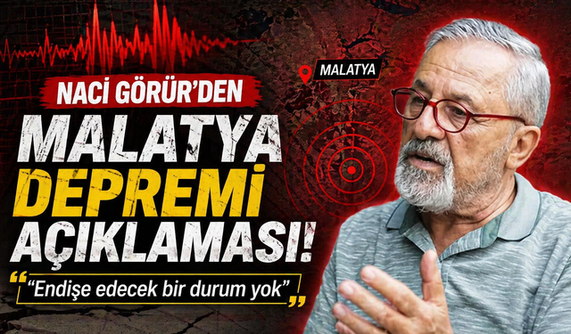 Naci Görür’den Malatya depremi açıklaması: “Endişe edecek bir durum yok”