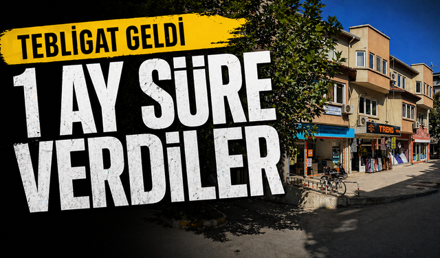 Tebligat geldi, 1 ay süre verdiler